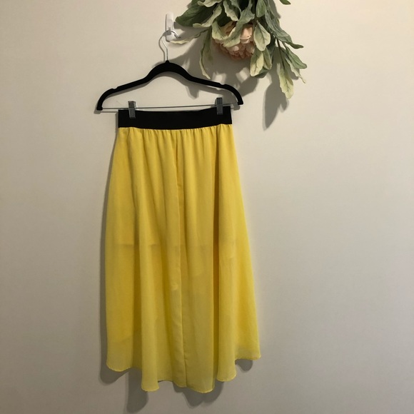 Yellow Guess High Low Skirt - Picture 6 of 7